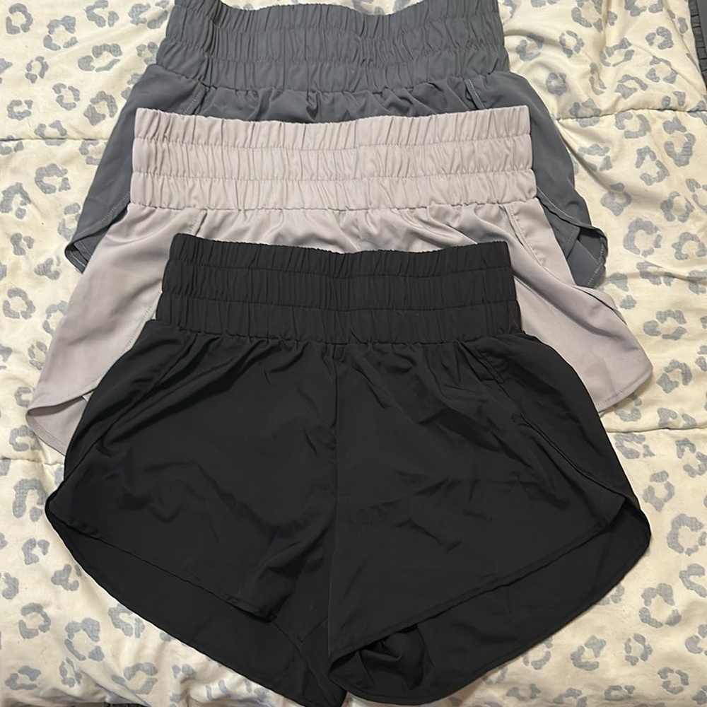 3 Pack High Waisted Shorts